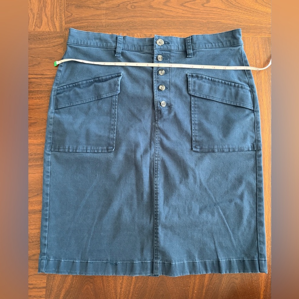 LOFT Navy Cotton Skirt